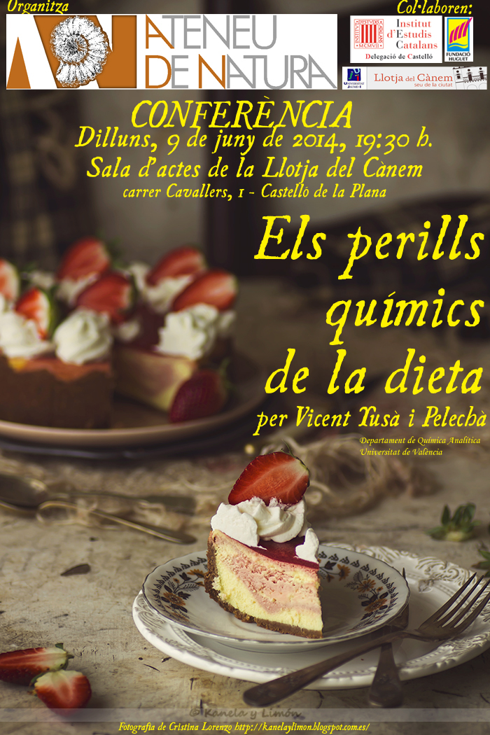 Dilluns 9 de juny es realitzarà la conferència ‘Els perills químics de la dieta’