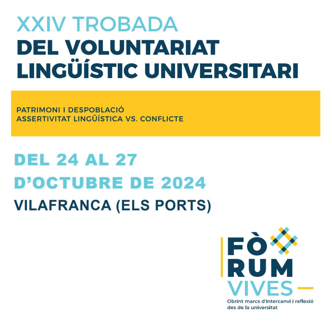 XXIV TROBADA DEL VOLUNTARIAT LINGÜÍSTIC UNIVERSITARI